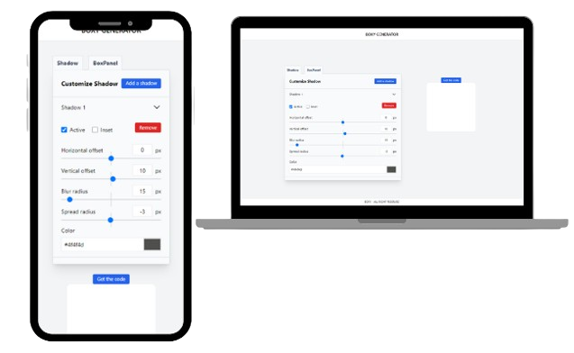 generateur de box shadow en react