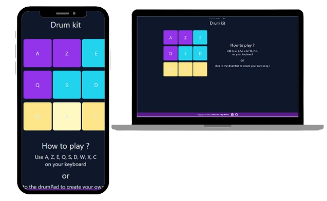 drumkit html css js tailwindcss